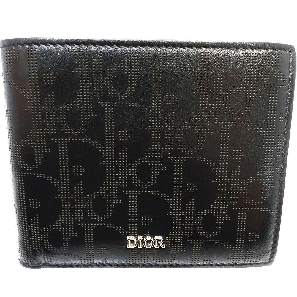 Dior Leather Bifold Wallet Oblique Galaxy