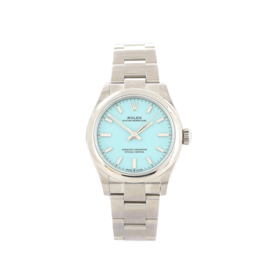 Oyster Perpetual Automatic Watch Stainless Steel with Tiffany Blue Dial 31