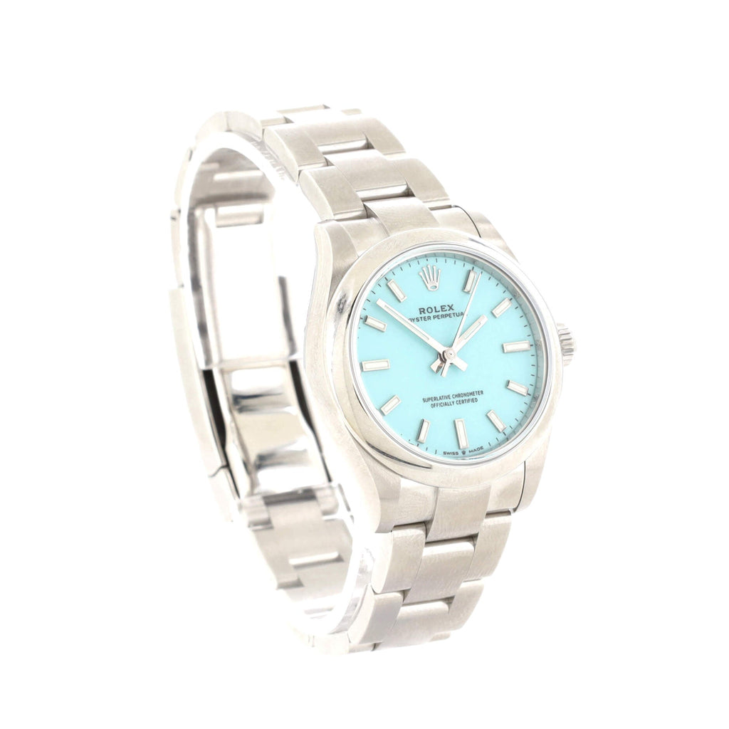 Oyster Perpetual Automatic Watch Stainless Steel with Tiffany Blue Dial 31