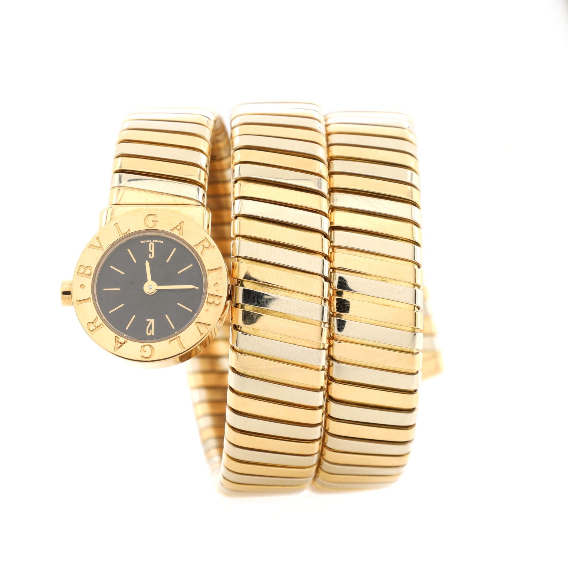 Tubogas Double Spiral Quartz Watch Yellow Gold 19