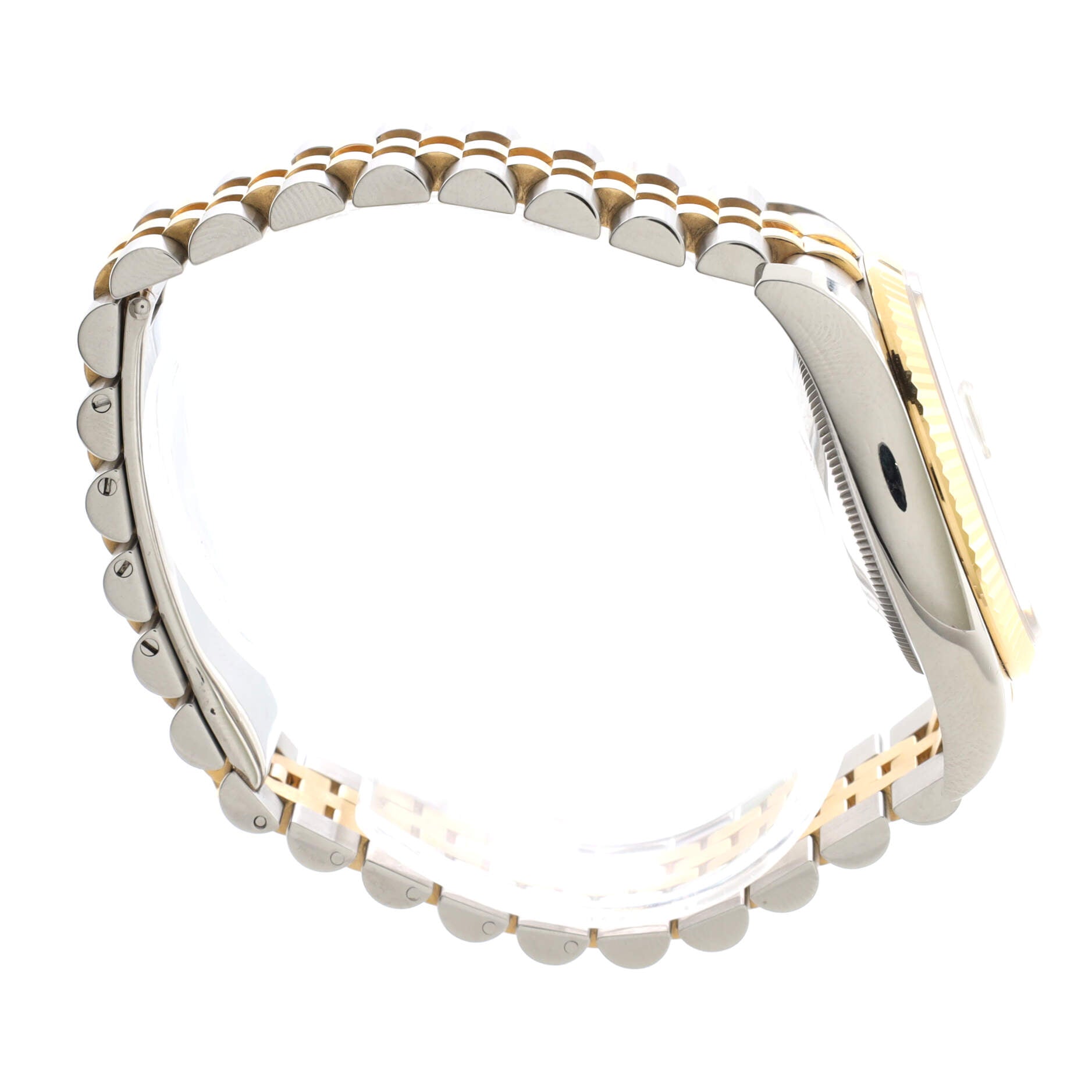 Oyster Perpetual Datejust Automatic Watch Stainless Steel and Yellow Gold with Flower Dial 36