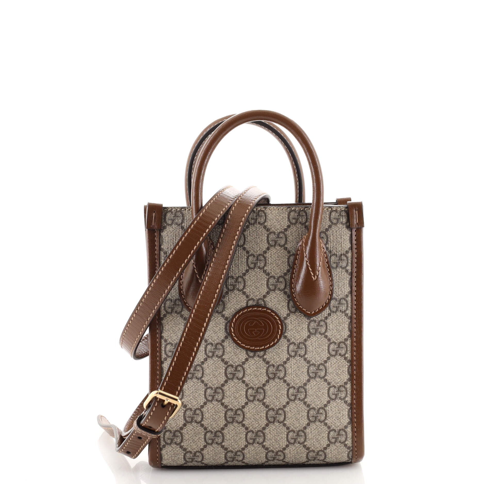 Interlocking G Tote GG Coated Canvas and Leather Mini