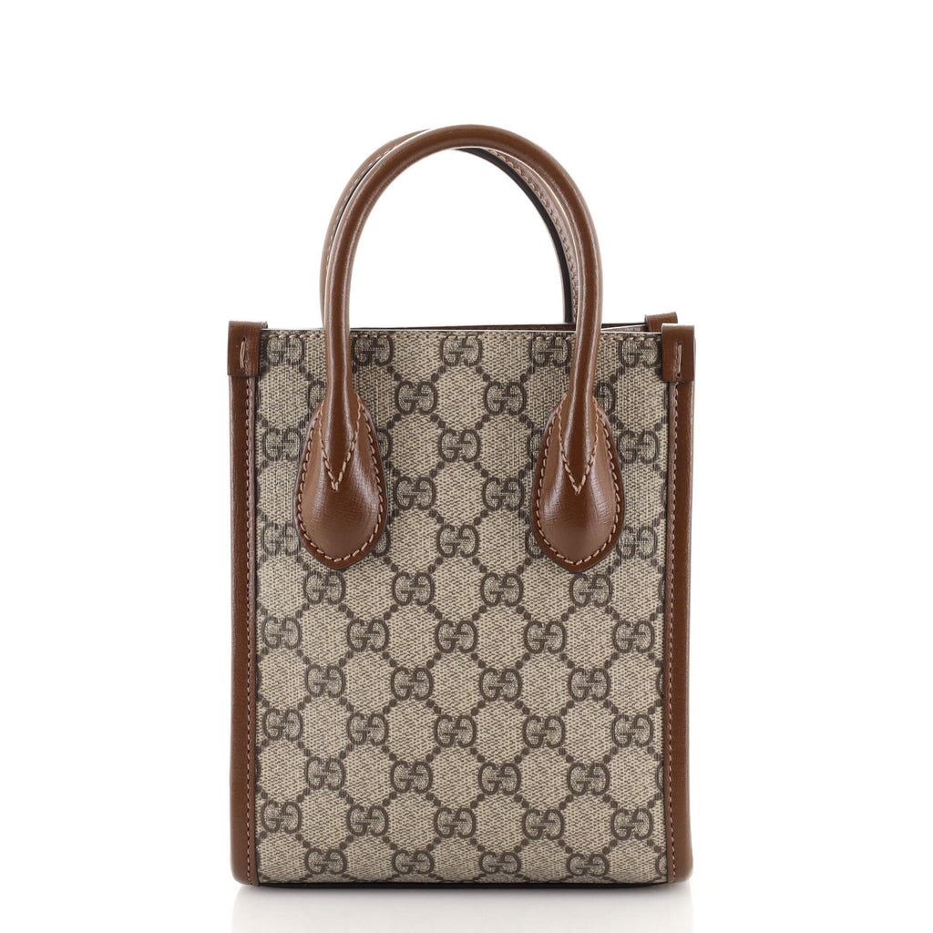 Interlocking G Tote GG Coated Canvas and Leather Mini