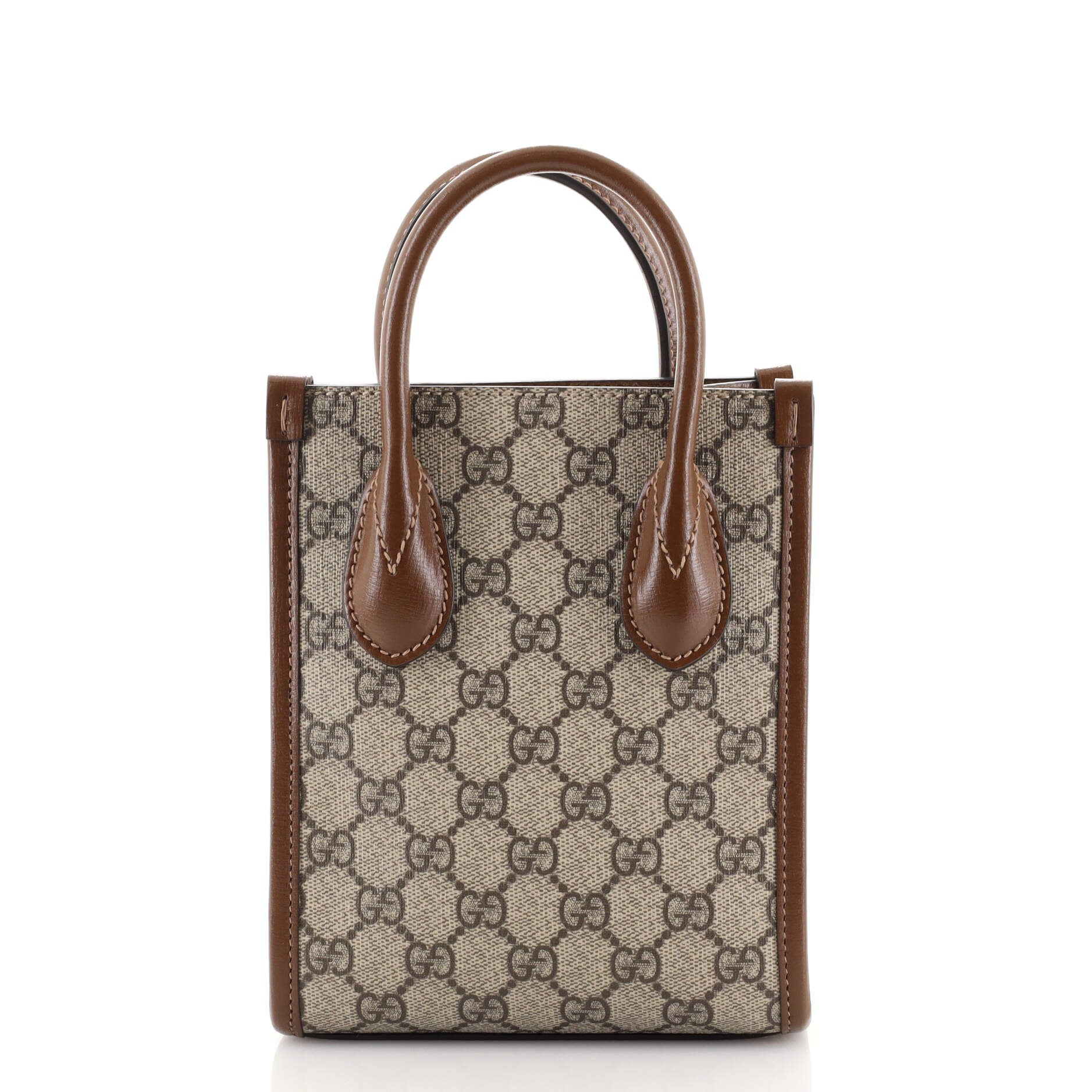 Interlocking G Tote GG Coated Canvas and Leather Mini