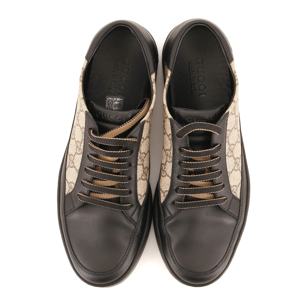 Men's Common Low-Top Sneakers GG Canvas and Leather