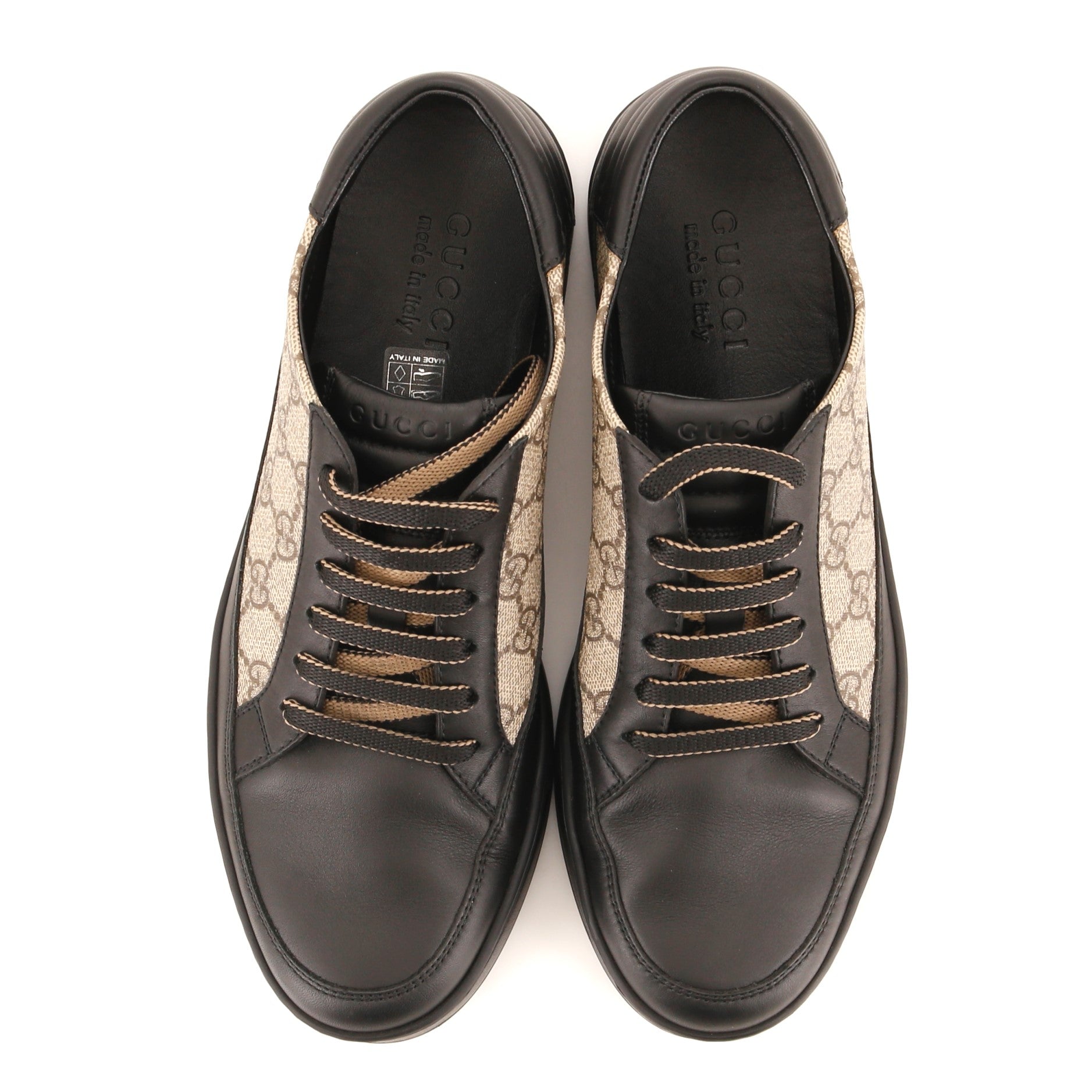 Men's Common Low-Top Sneakers GG Canvas and Leather