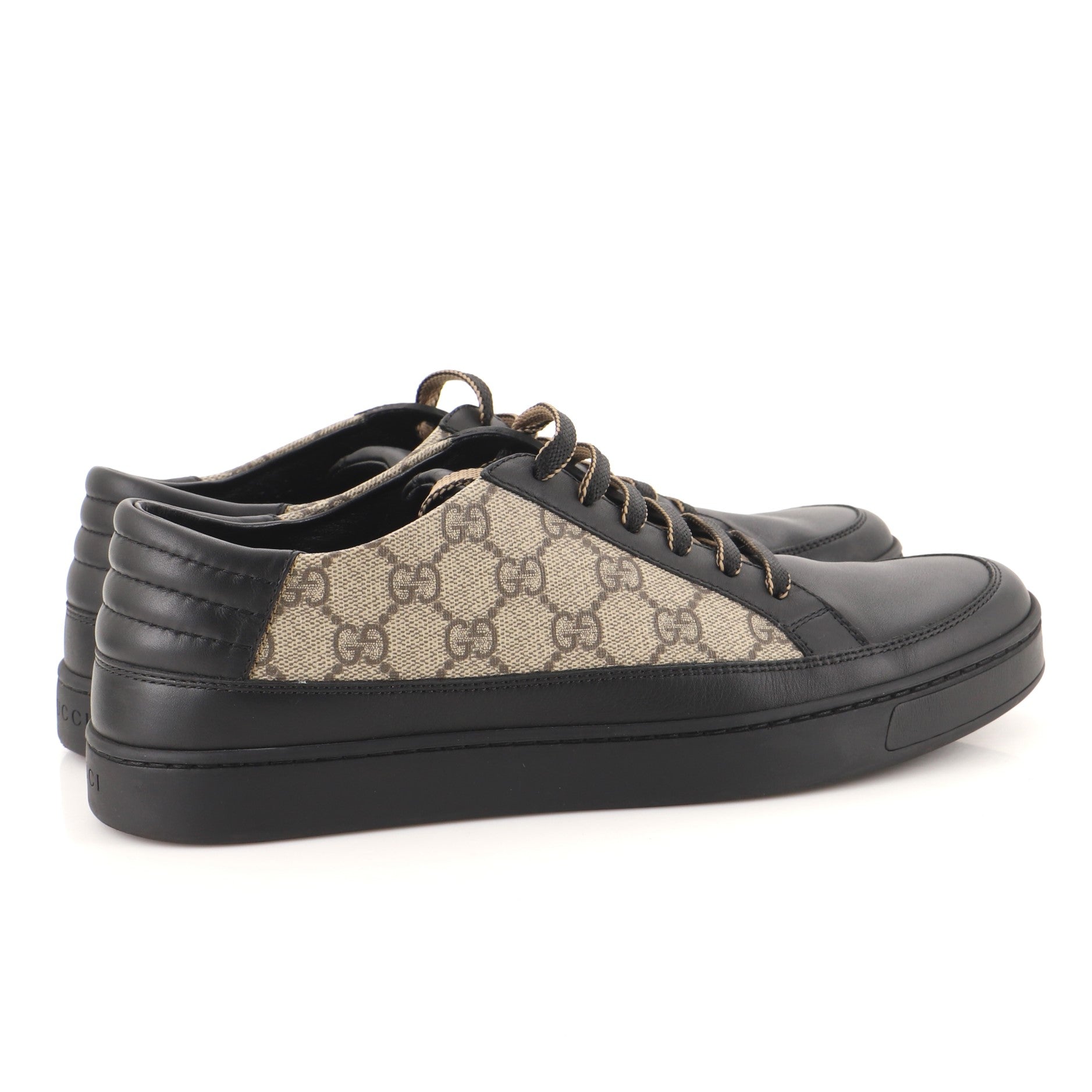 Men's Common Low-Top Sneakers GG Canvas and Leather
