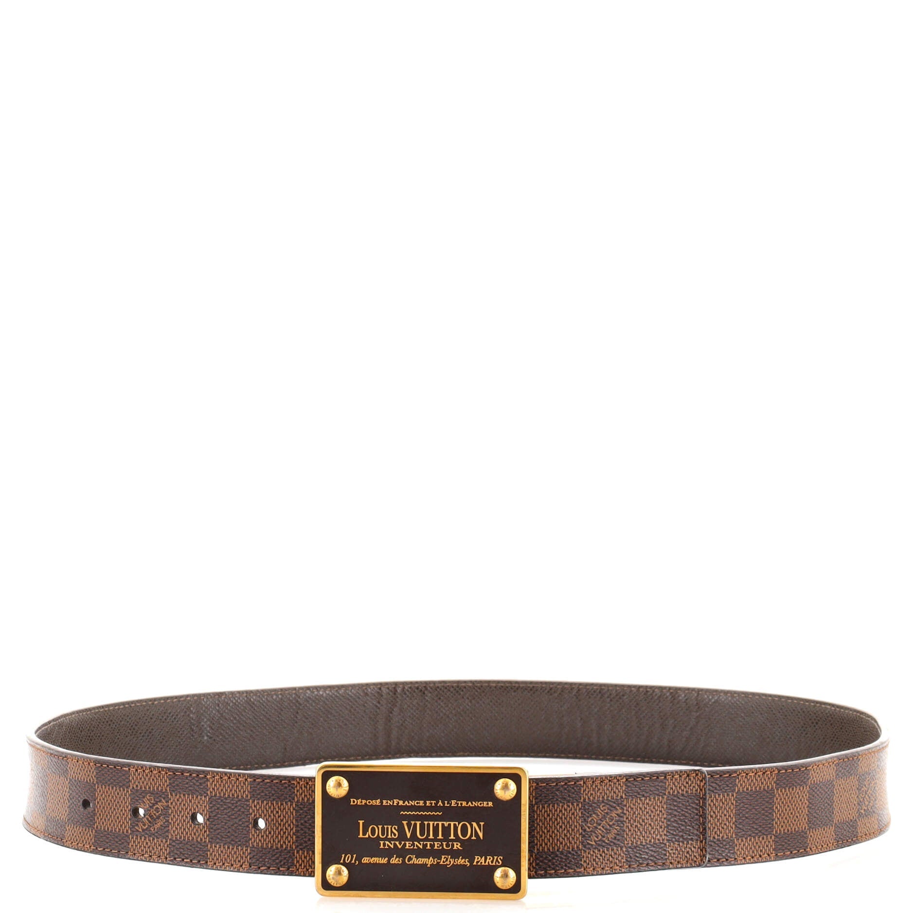 Inventeur Belt Damier Medium 90