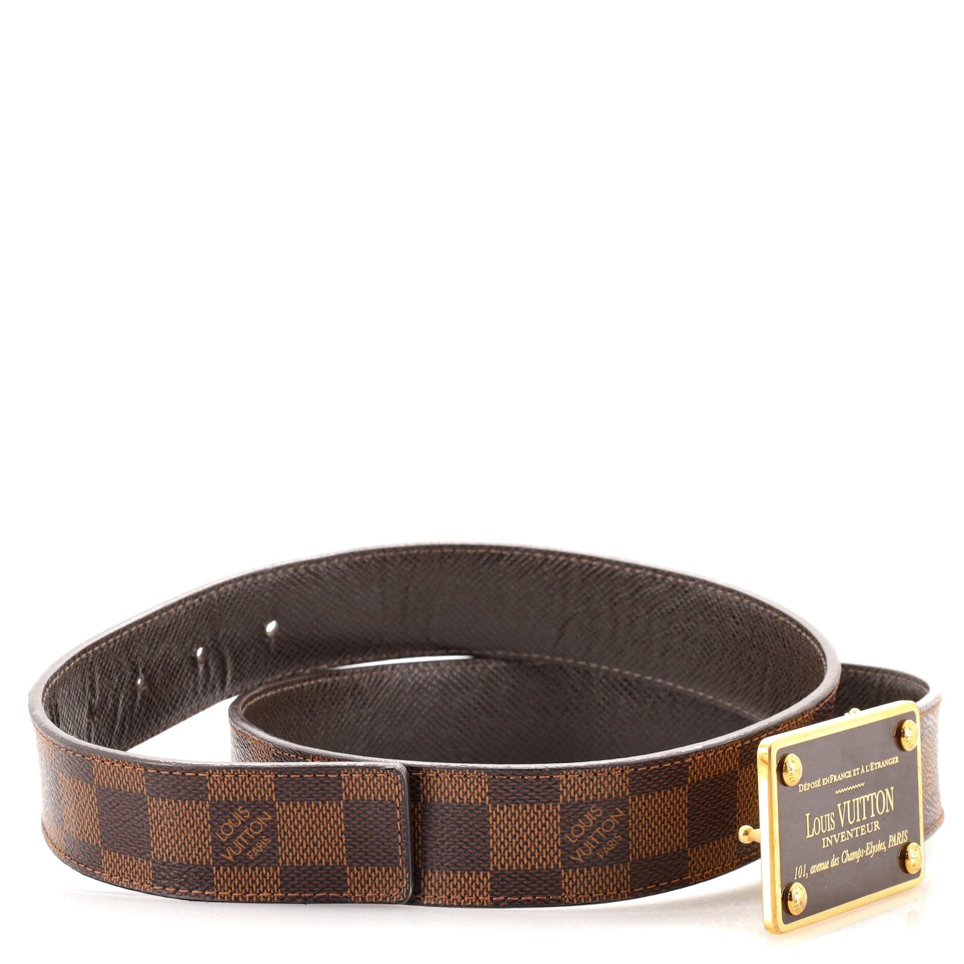 Inventeur Belt Damier Medium 90