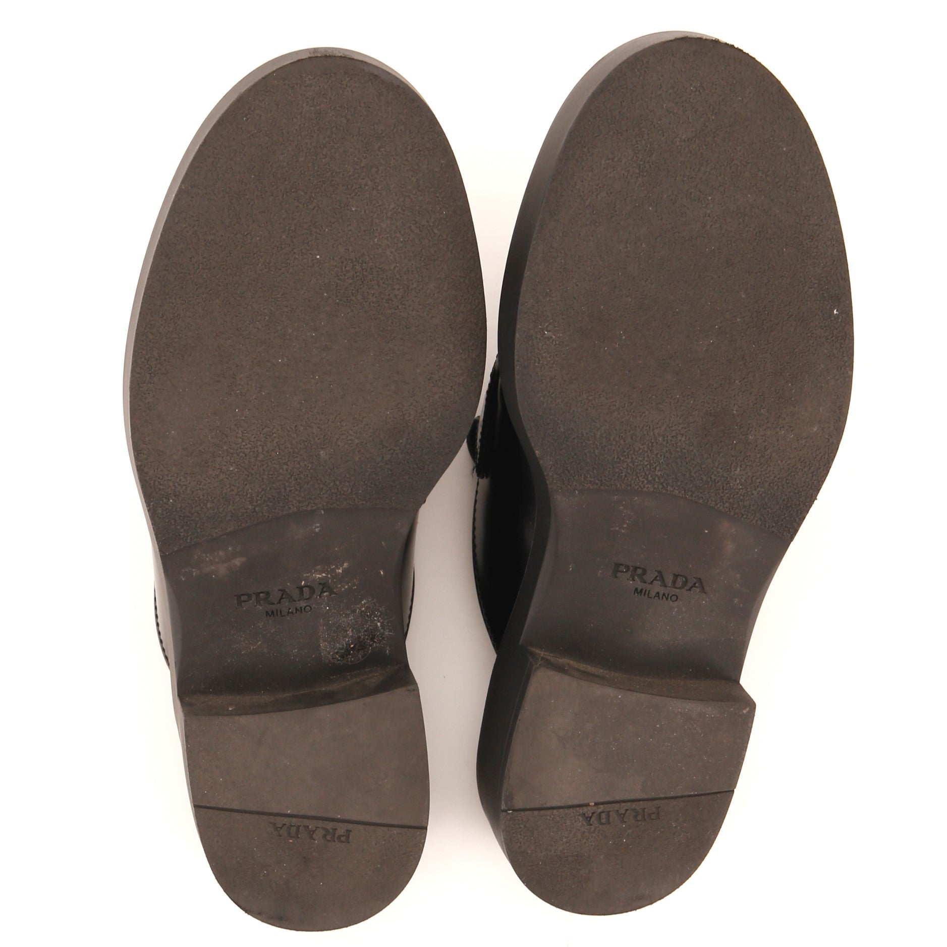 Women's Triangle Logo Loafers Spazzolato Leather
