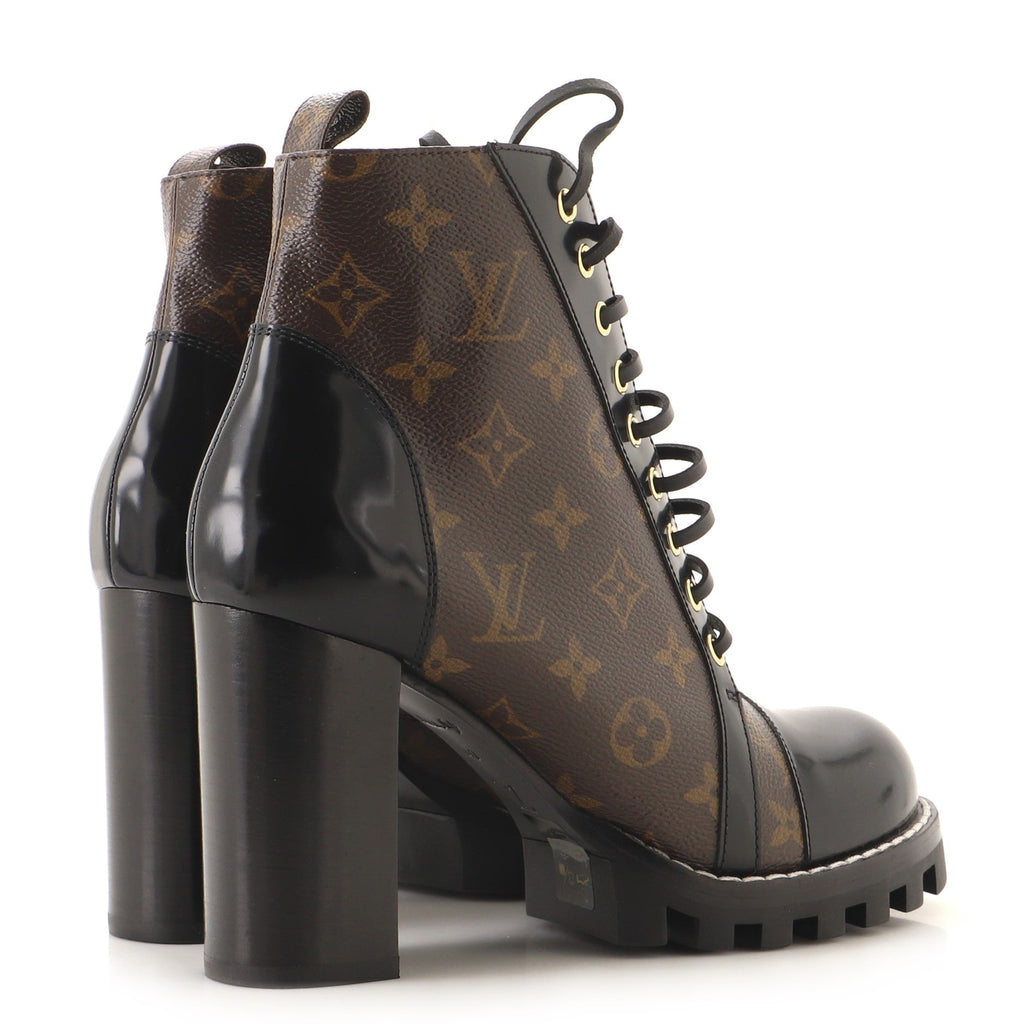 Women's Star Trail Ankle Boots Monogram Canvas with Patent