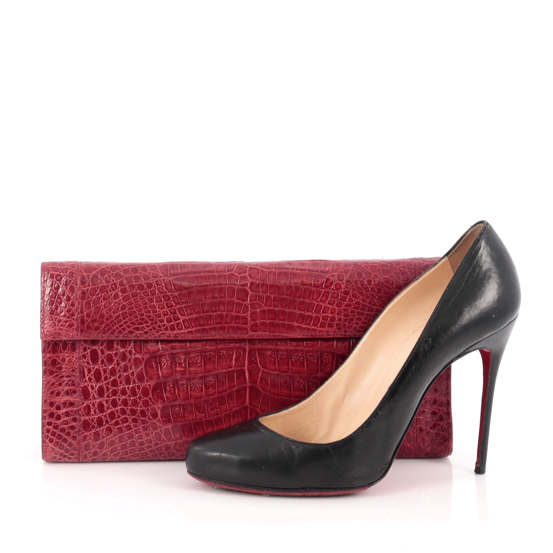 Flap Clutch Crocodile Long