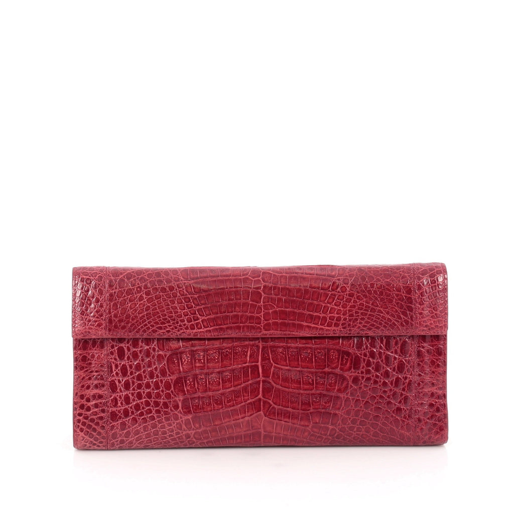 Flap Clutch Crocodile Long
