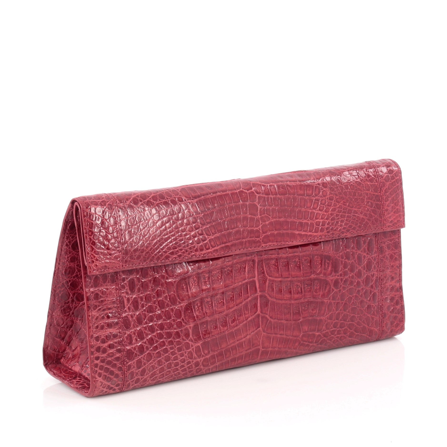 Flap Clutch Crocodile Long