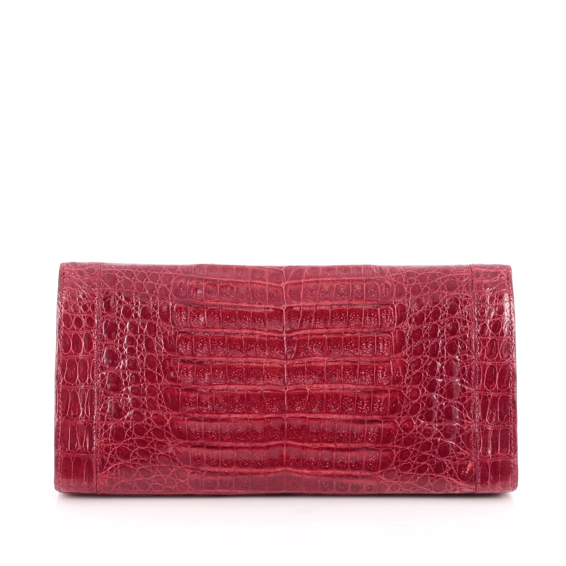 Flap Clutch Crocodile Long