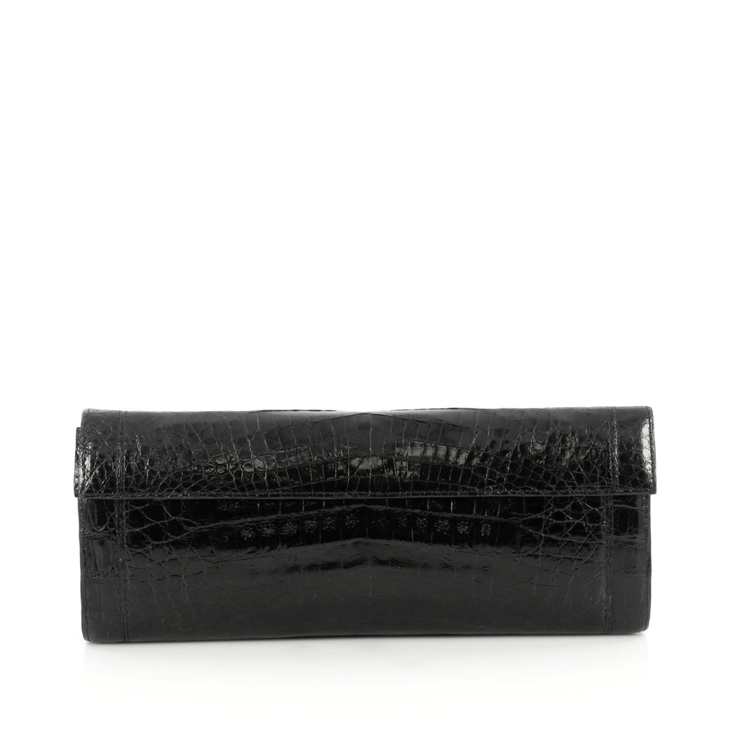 Flap Clutch Crocodile Long