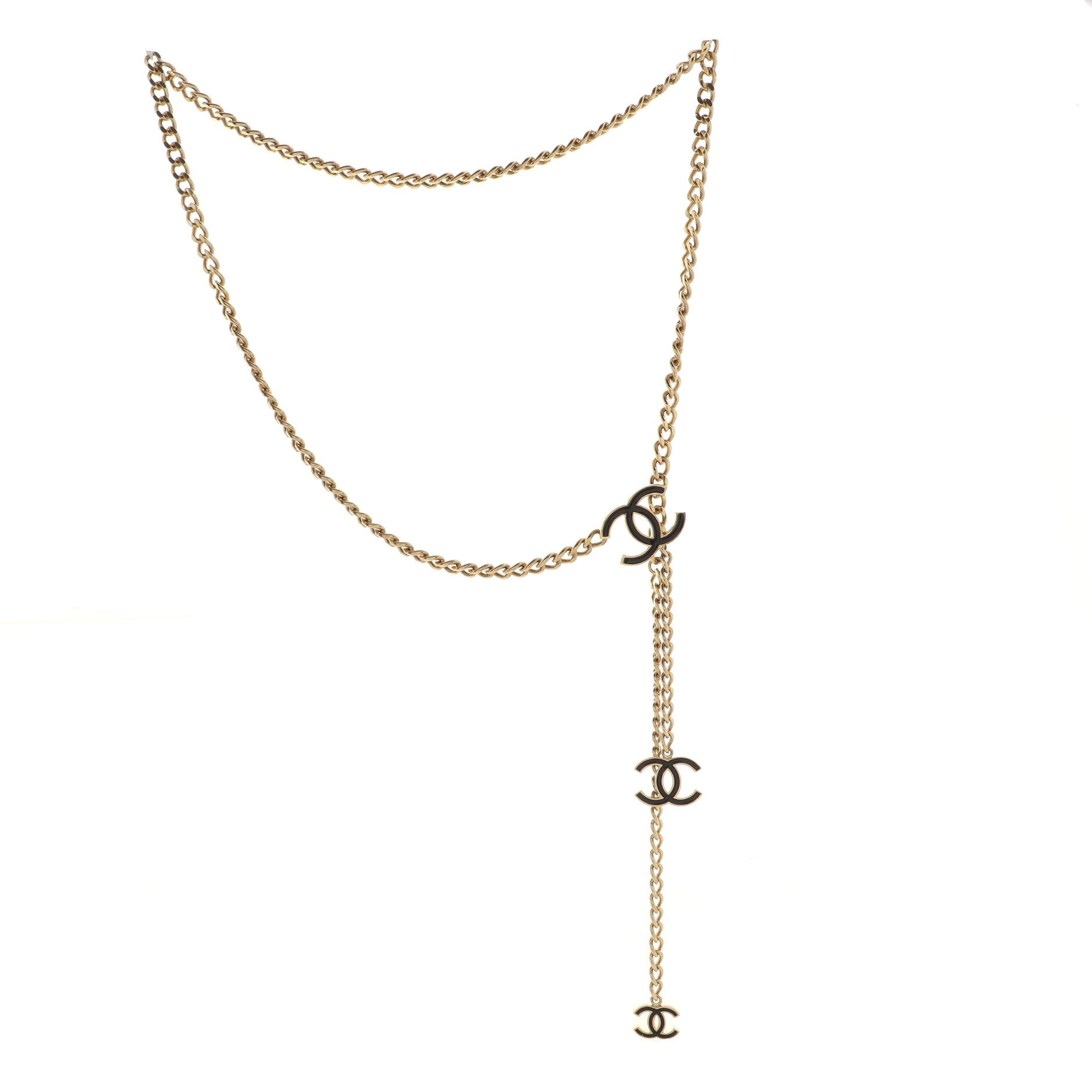CC Charm Chain Belt Metal with Enamel 95
