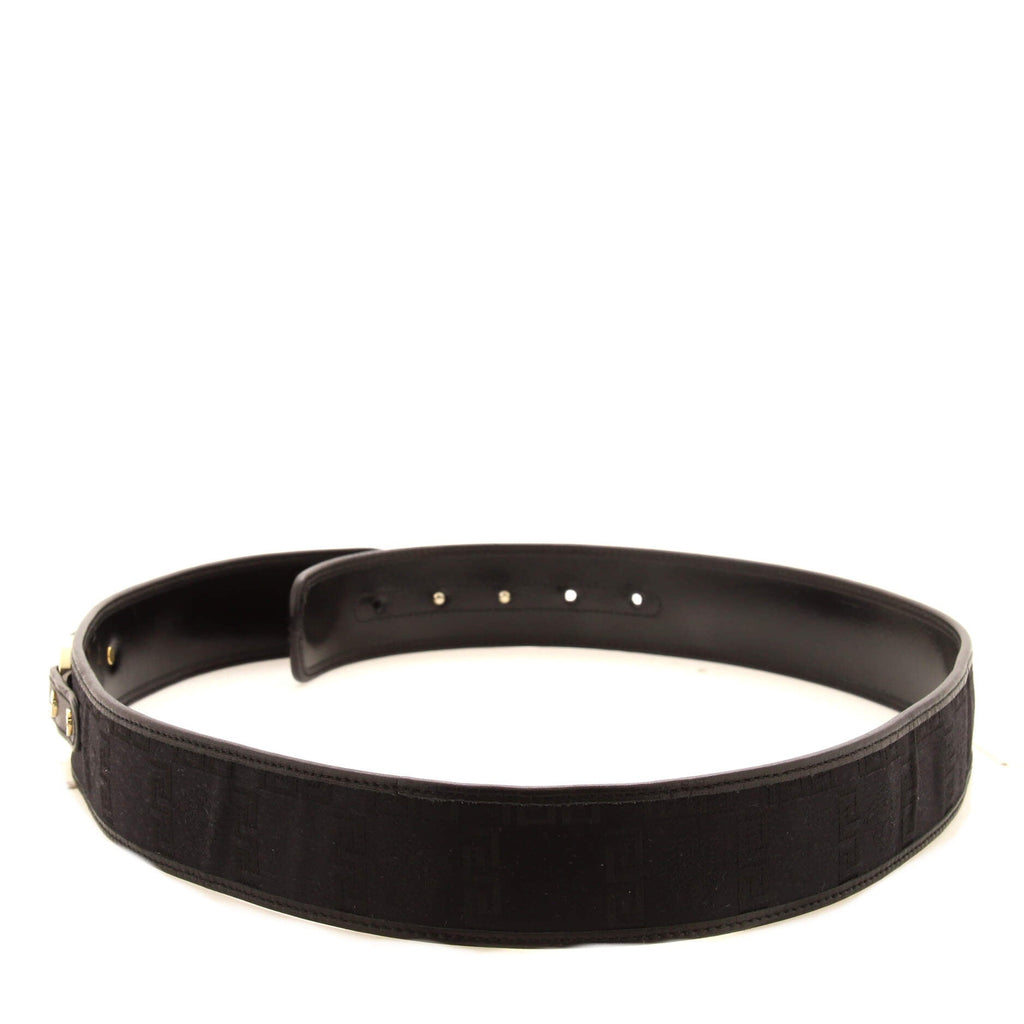 Vintage Medusa Insignia Belt Leather and Jacquard Wide 90