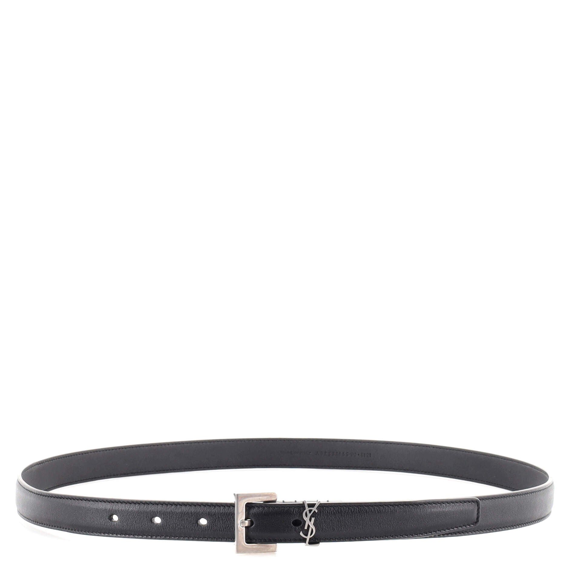 Classic Monogram Square Buckle Belt Leather Thin 90