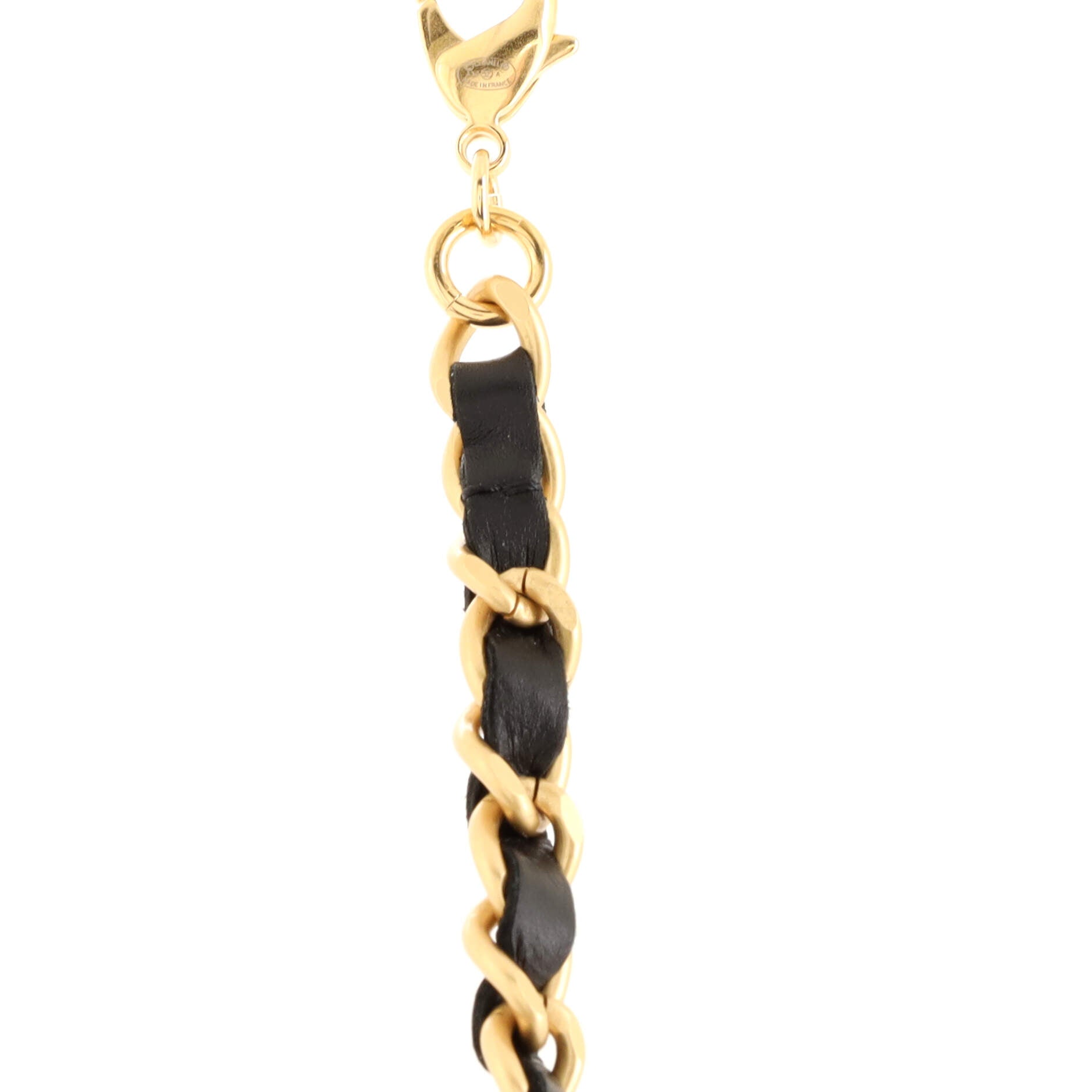Camellia Bow Chain Belt Metal with Leather 80