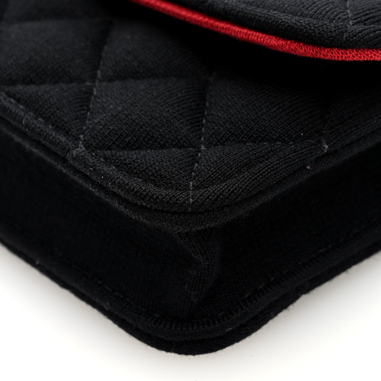 Jersey Quilted Micro Mini Flap Black