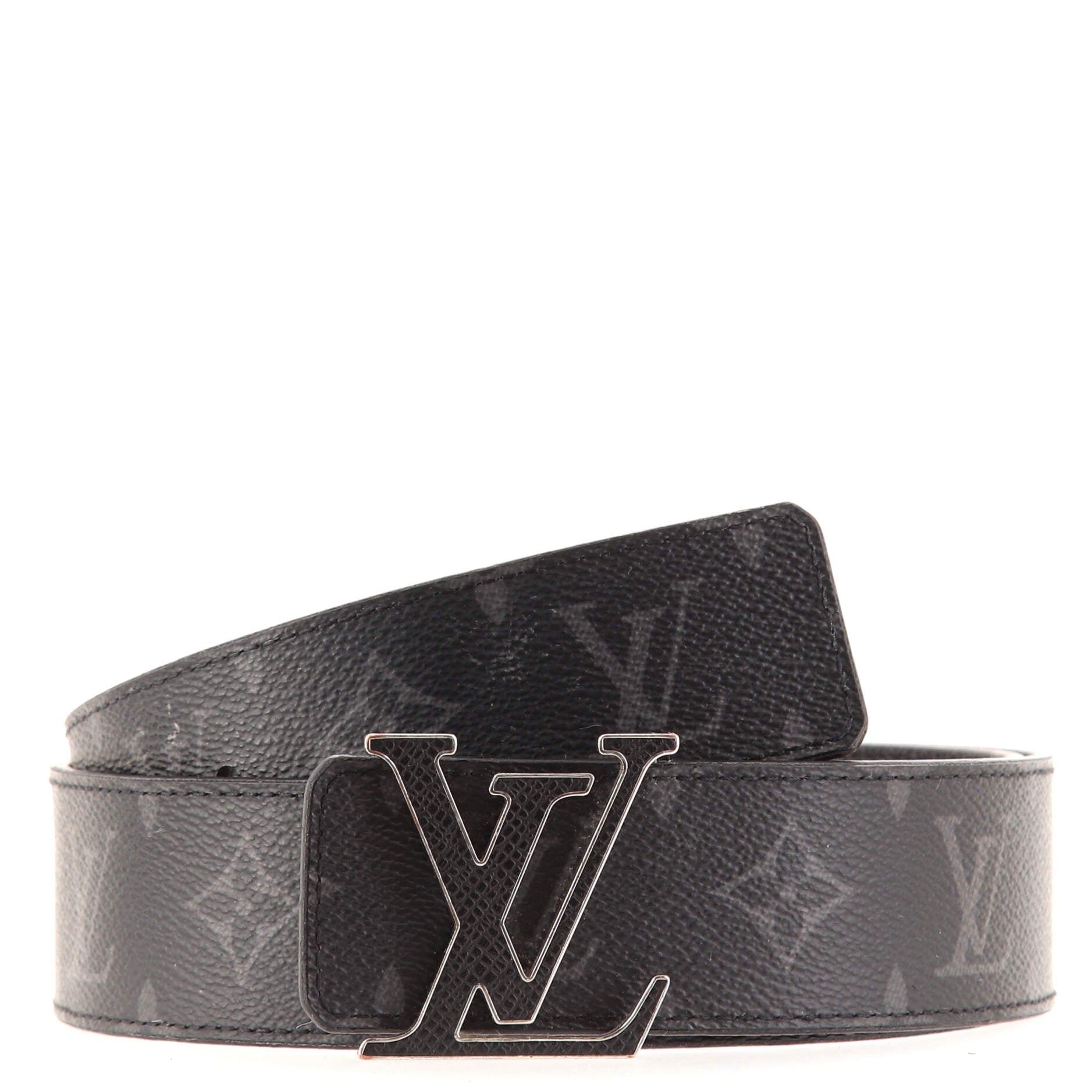 LV Initiales Reversible Belt Monogram Eclipse Canvas Wide 85