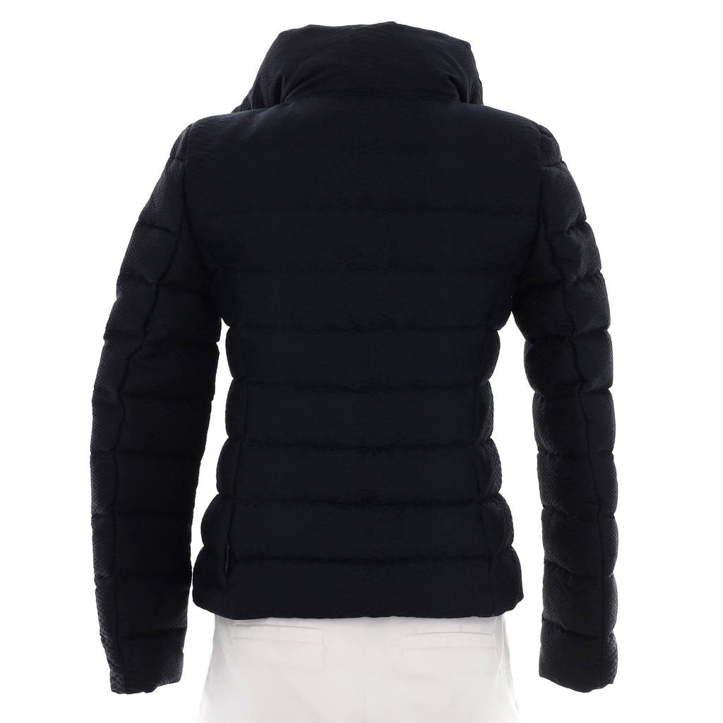 Women's Antigone Asymmetrical Puffer Jacket Snake Embossed Quilted Polyester