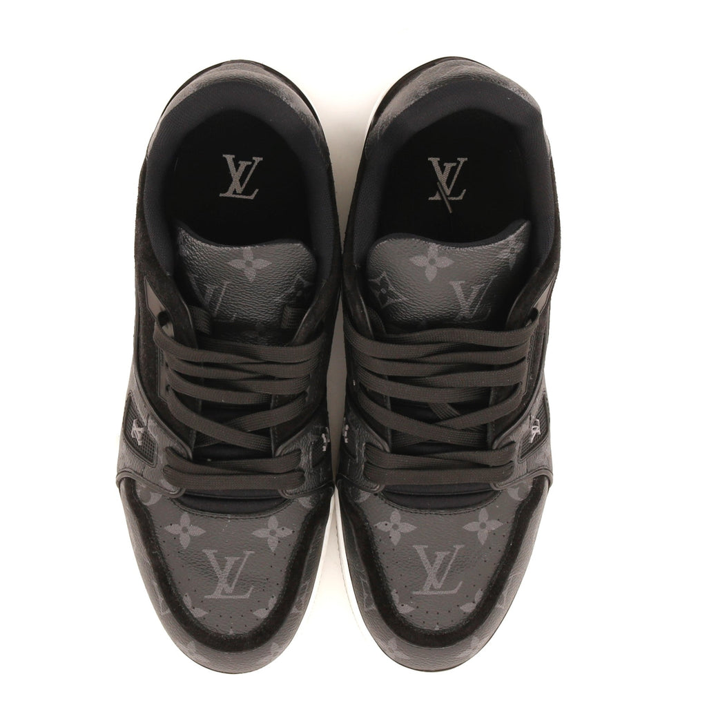 Men's LV Trainer Sneakers Monogram Eclipse with Suede