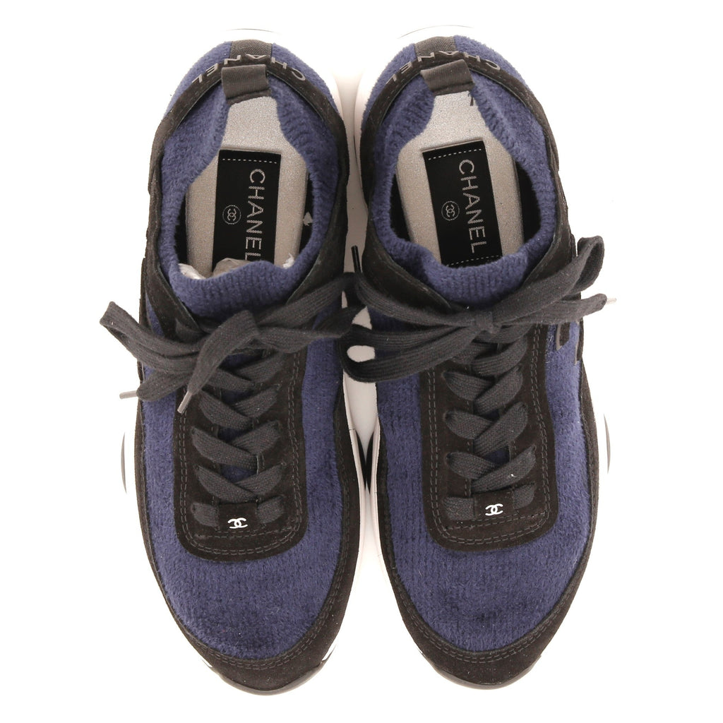 Women's CC Low-Top Sneakers Suede and Knit Fabric