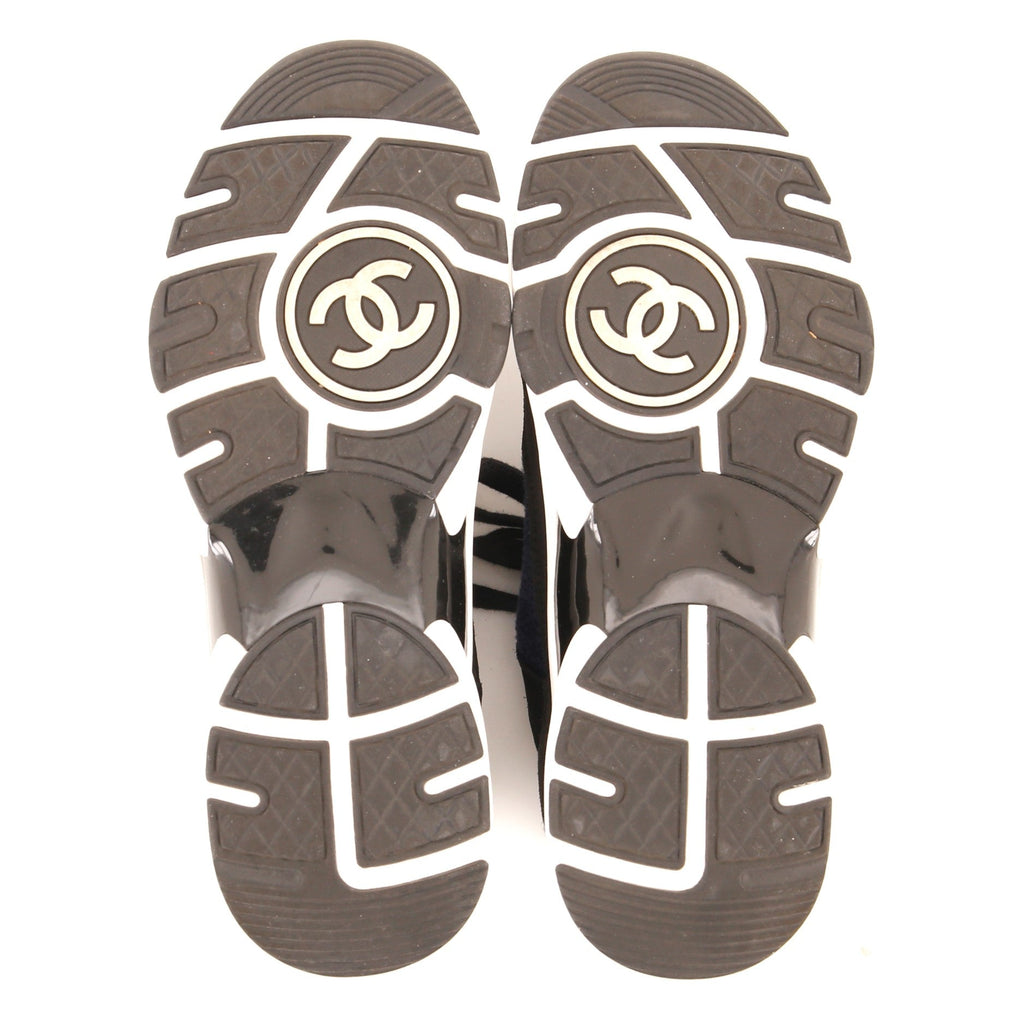 Women's CC Low-Top Sneakers Suede and Knit Fabric