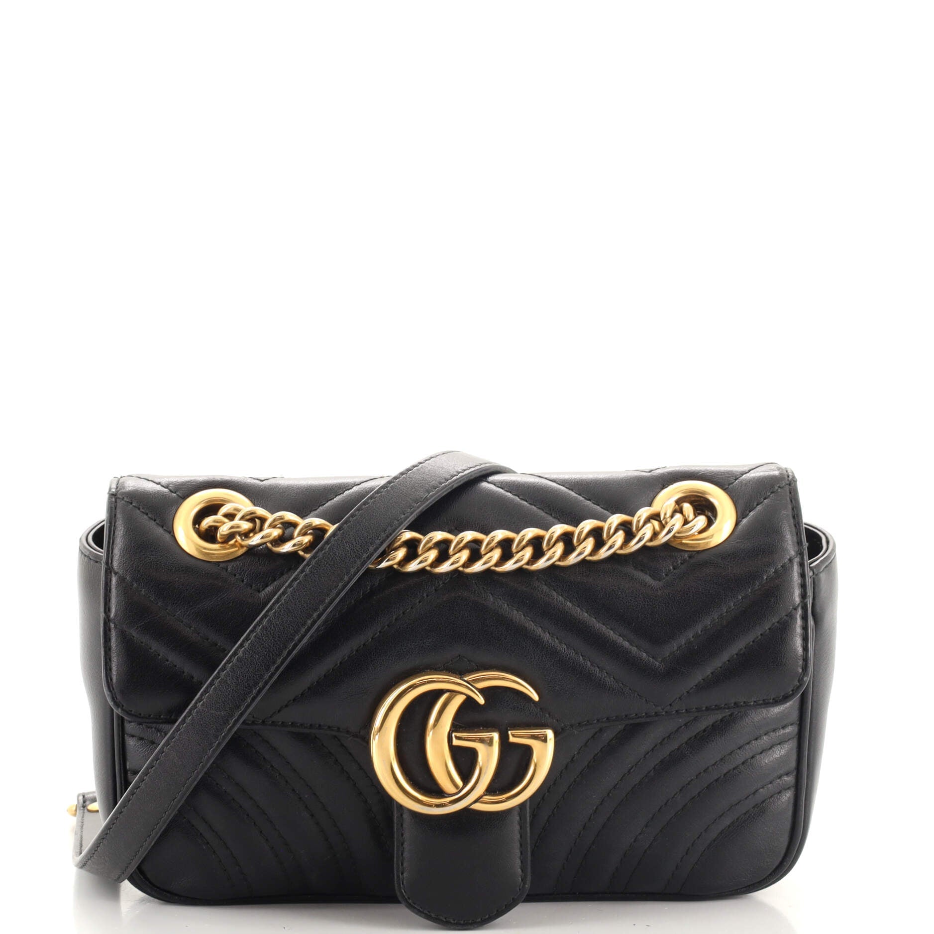 GG Marmont Flap Bag Matelasse Leather Mini