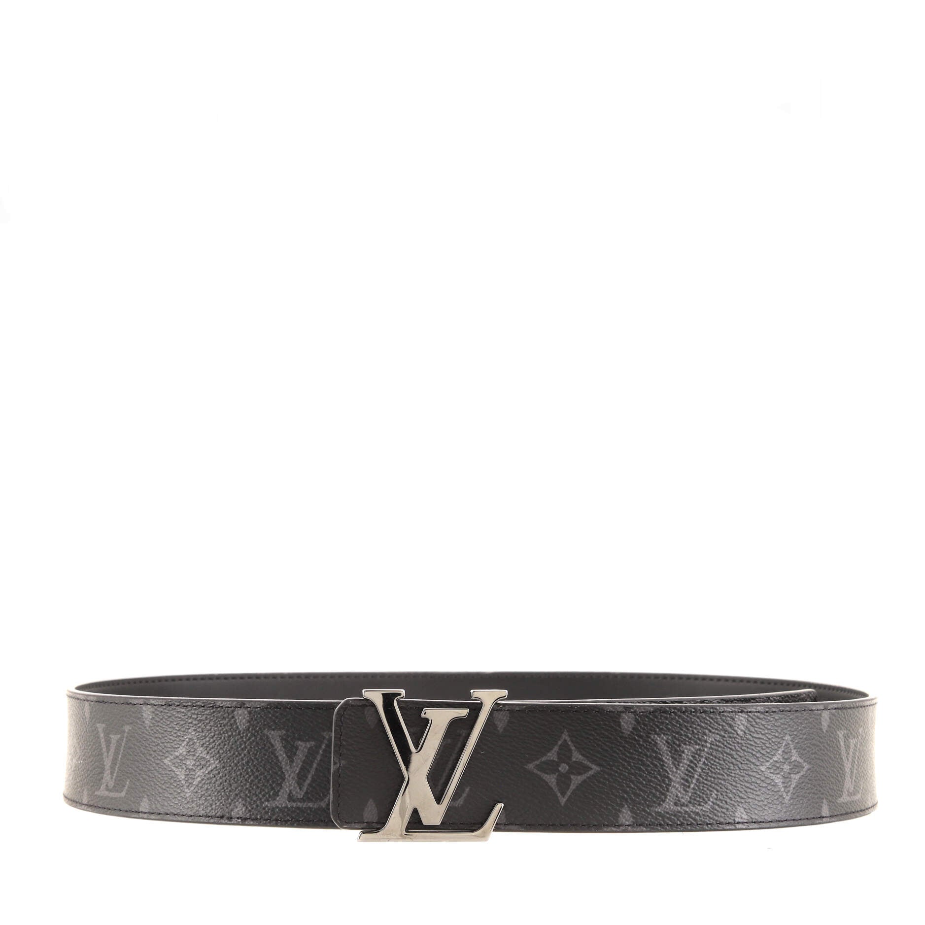 LV Line Reversible Belt Monogram Eclipse Canvas and Leather Wide 90