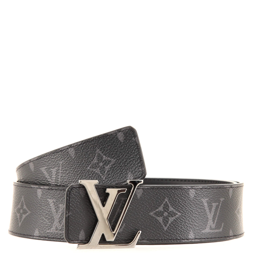LV Line Reversible Belt Monogram Eclipse Canvas and Leather Wide 90