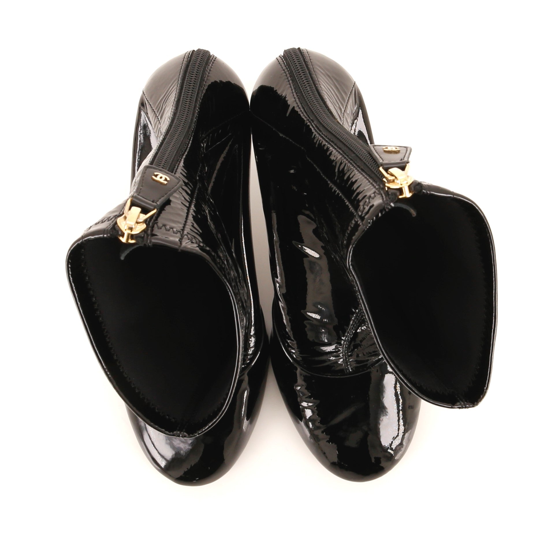 Women's Heeled Sock Ankle Boots Patent