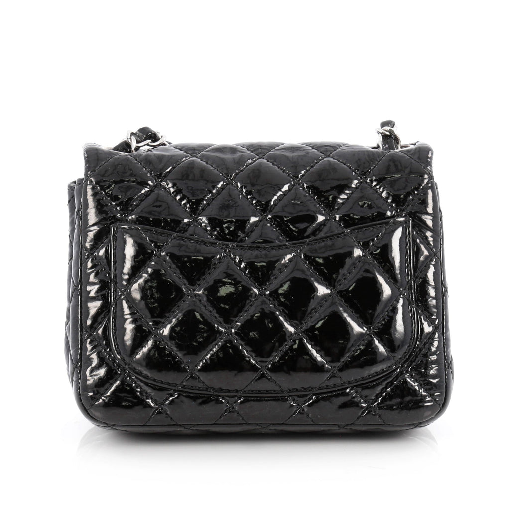 Square Classic Single Flap Bag Quilted Patent Mini