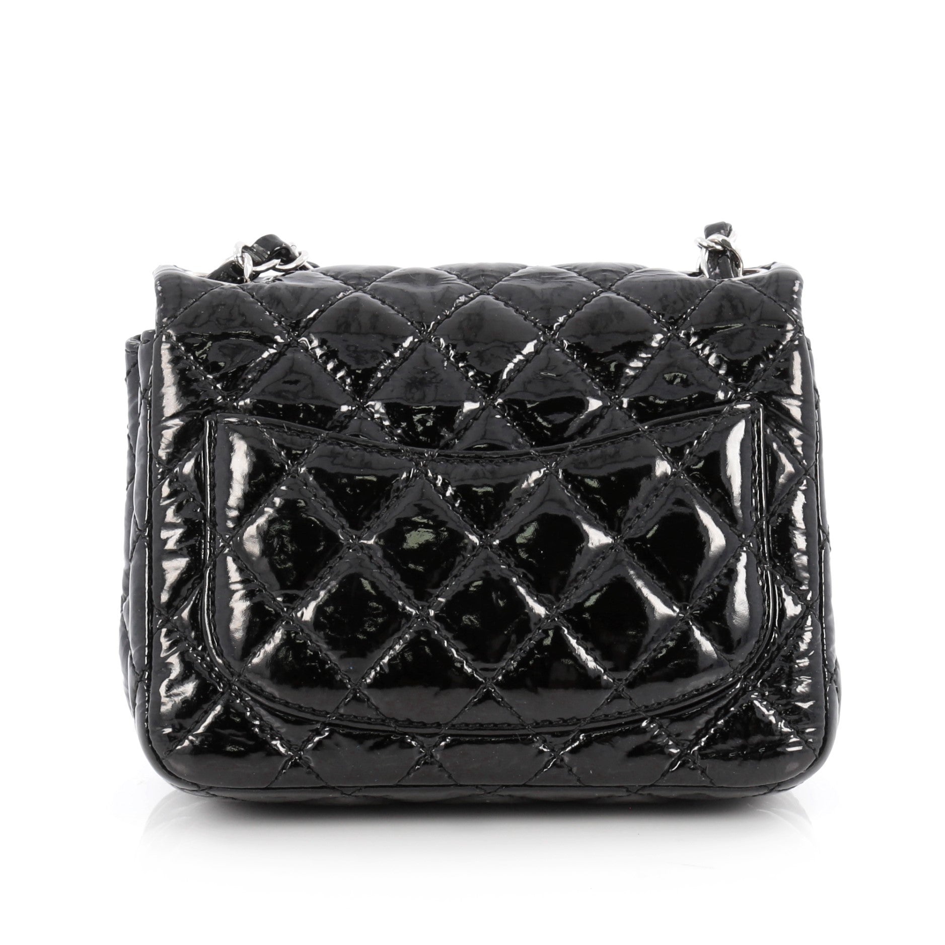 Square Classic Single Flap Bag Quilted Patent Mini
