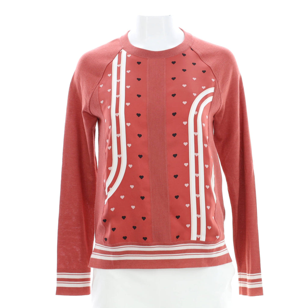 Women's Brides de Gala Love Crewneck Sweater Printed Slik with Cashmere