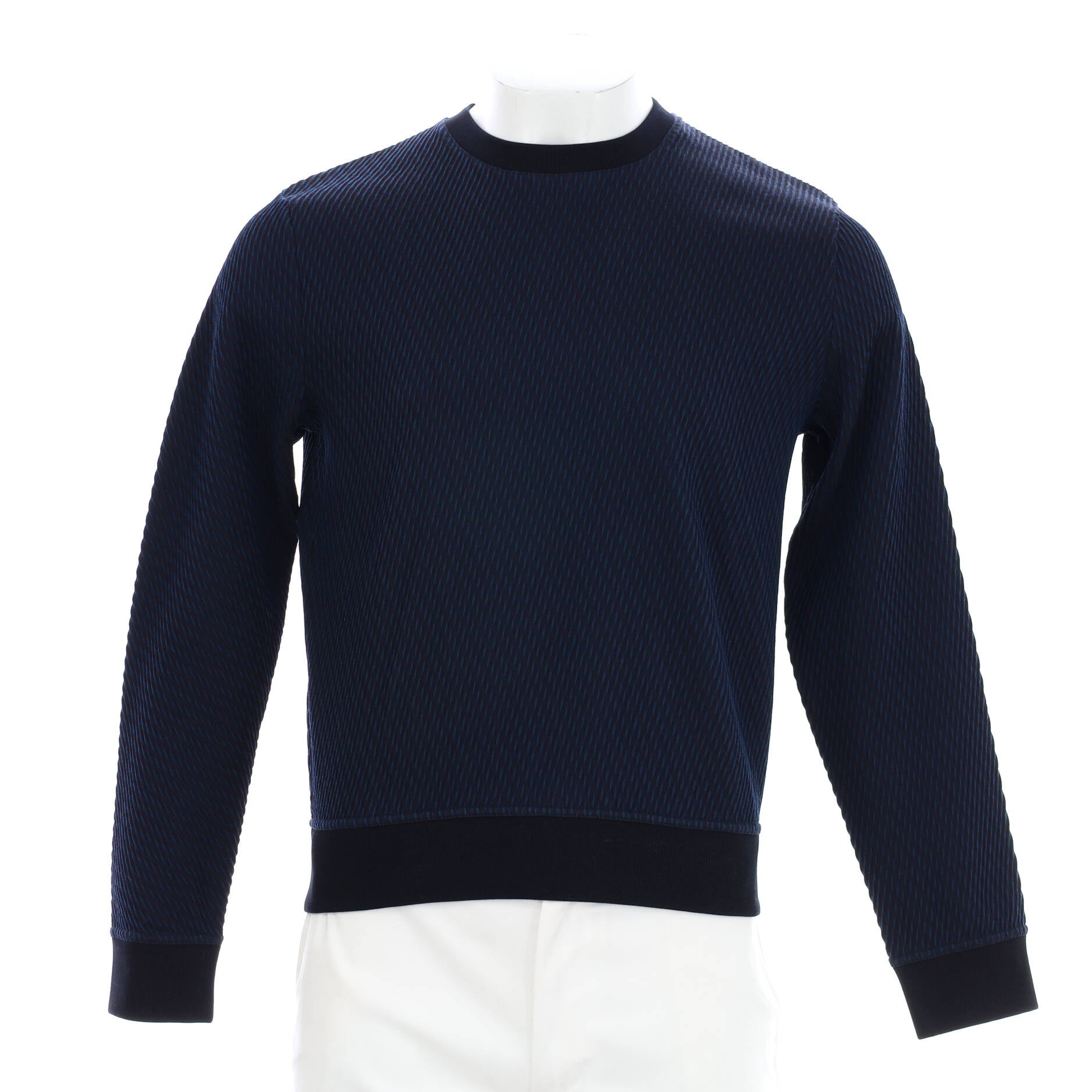 Men's Textured Crewneck Sweater Wool Blend