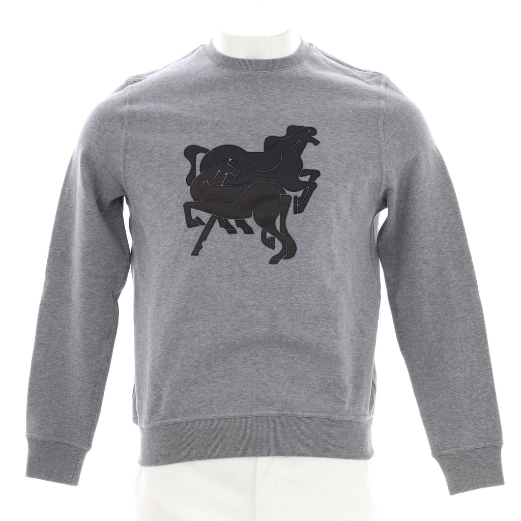 Men's Crewneck Sweater Cotton with Applique