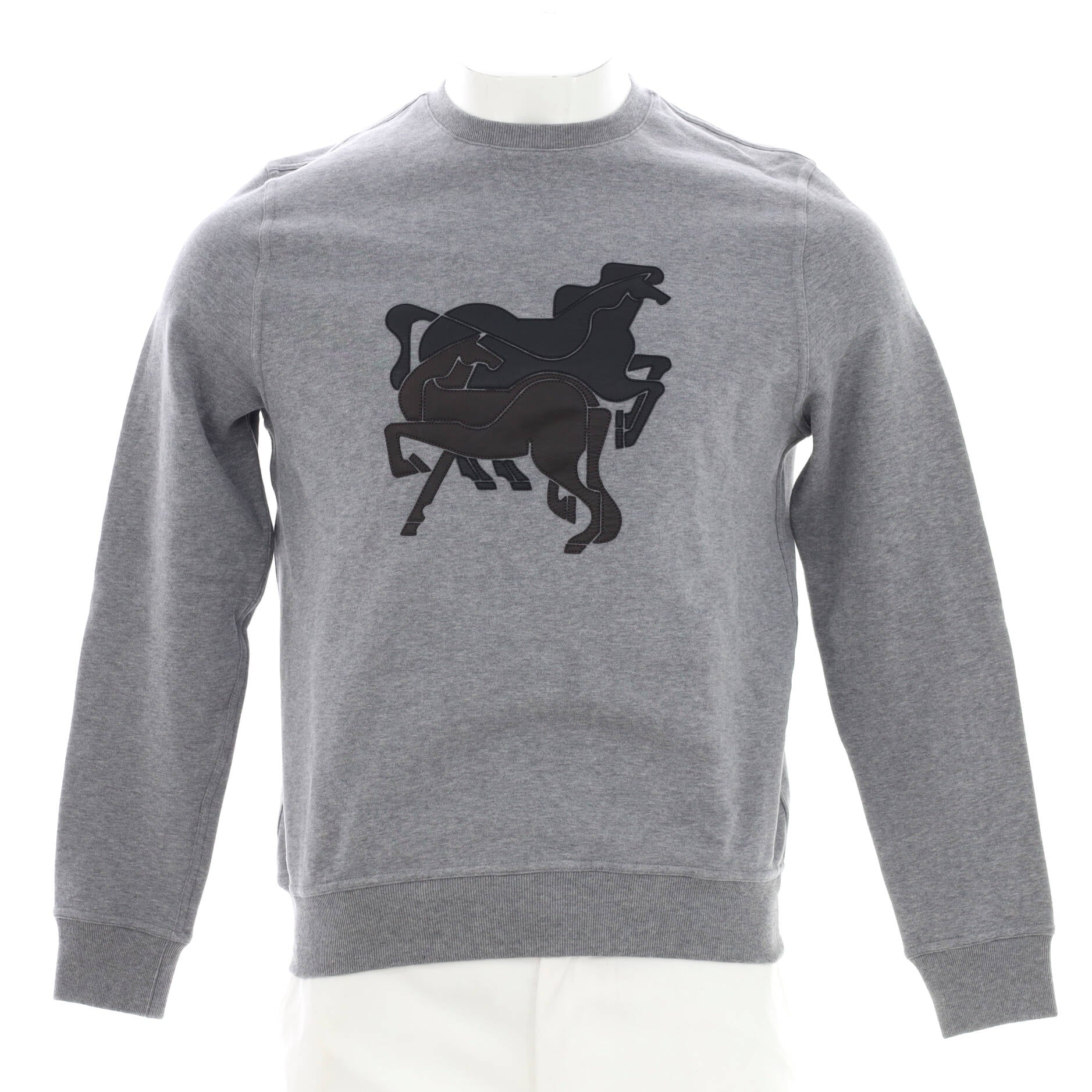 Men's Crewneck Sweater Cotton with Applique