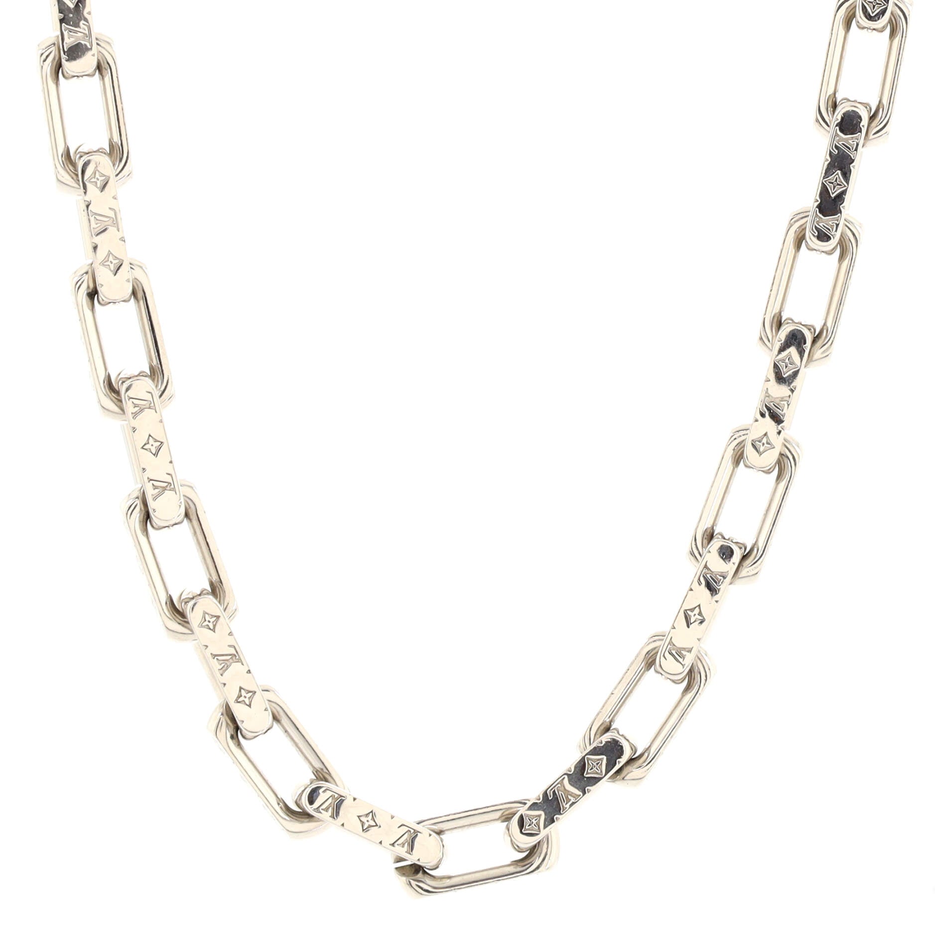 Monogram Chain Necklace Metal