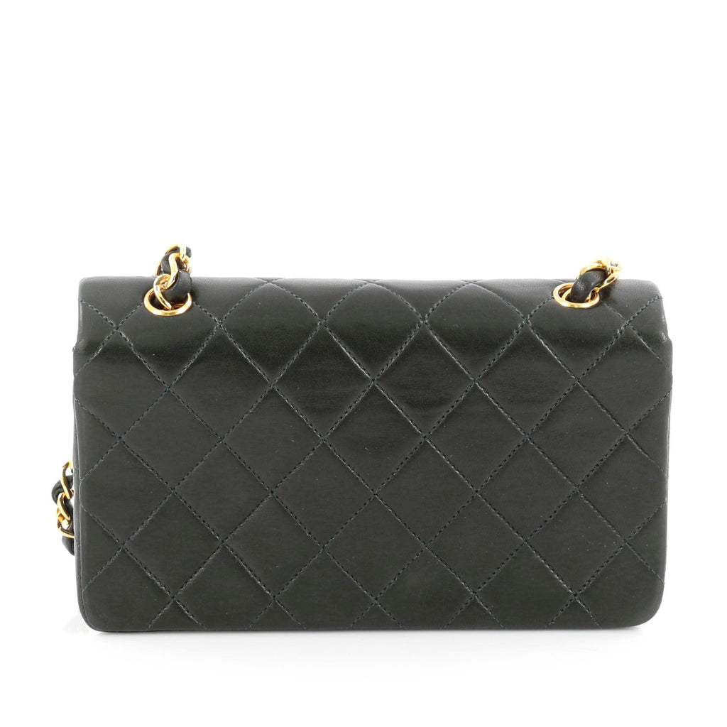 Vintage 3 Way Full Flap Bag Quilted Lambskin Mini