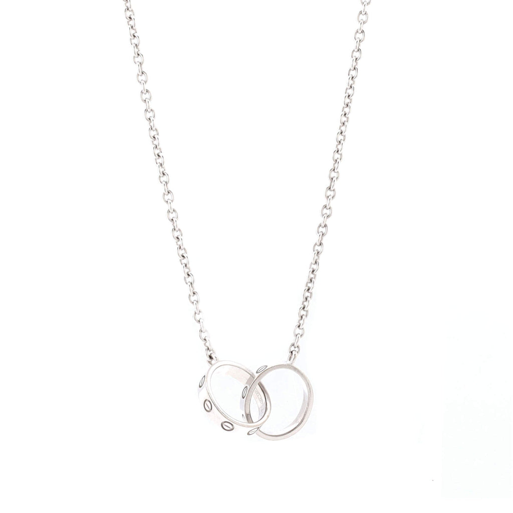 Love Interlocking Necklace 18K White Gold