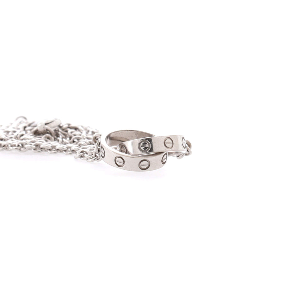 Love Interlocking Necklace 18K White Gold