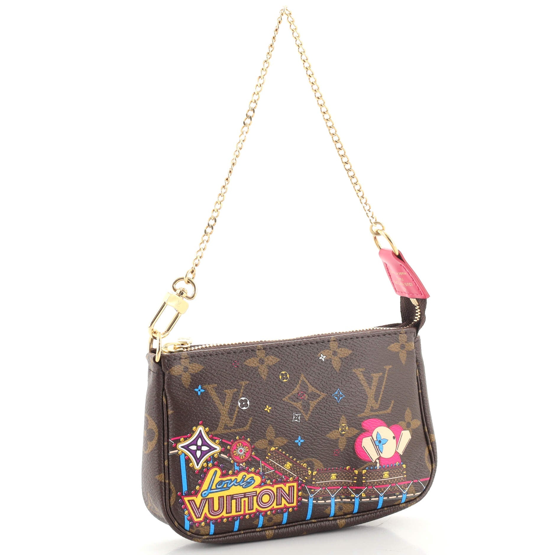 Pochette Accessoires Limited Edition Vivienne Xmas Monogram Canvas Mini