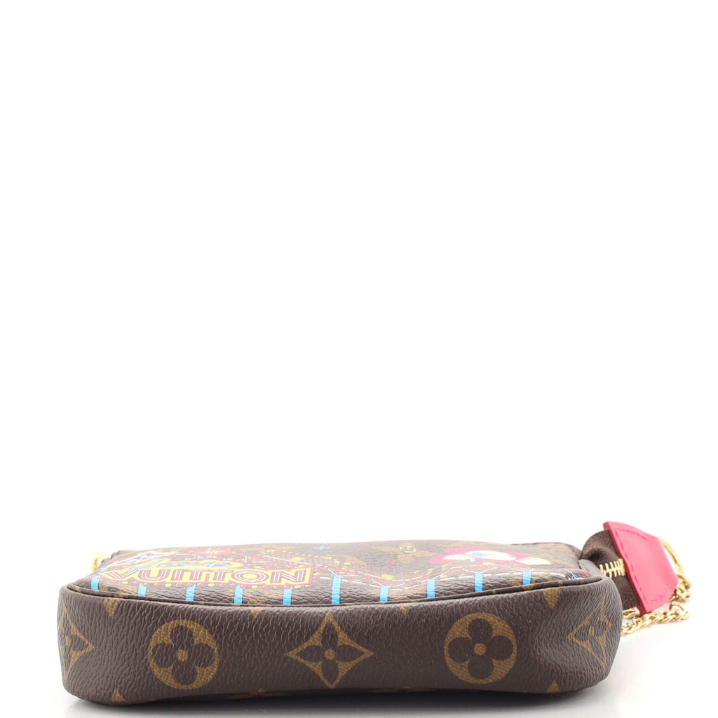 Pochette Accessoires Limited Edition Vivienne Xmas Monogram Canvas Mini