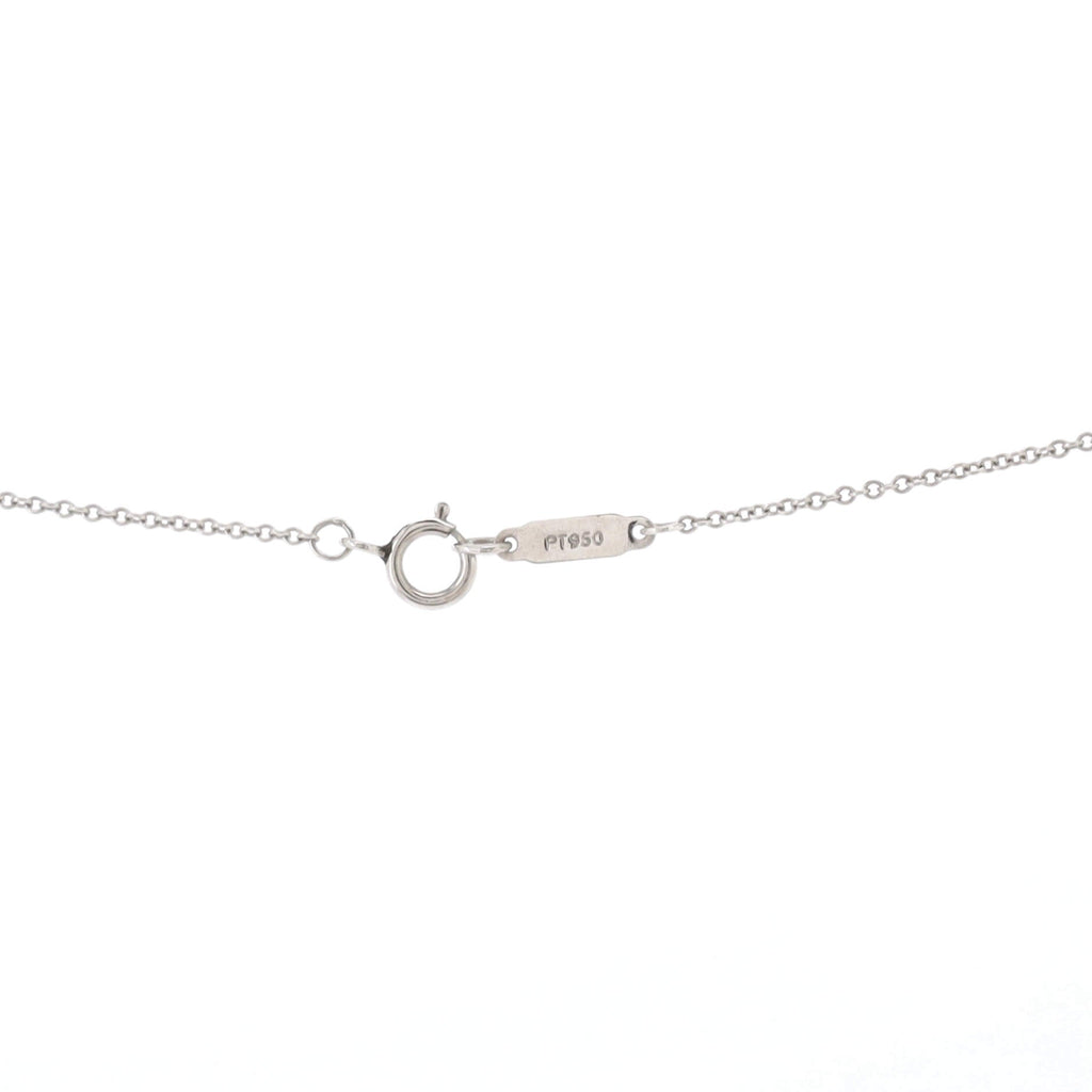 Circlet Pendant Necklace Platinum with Diamonds Long