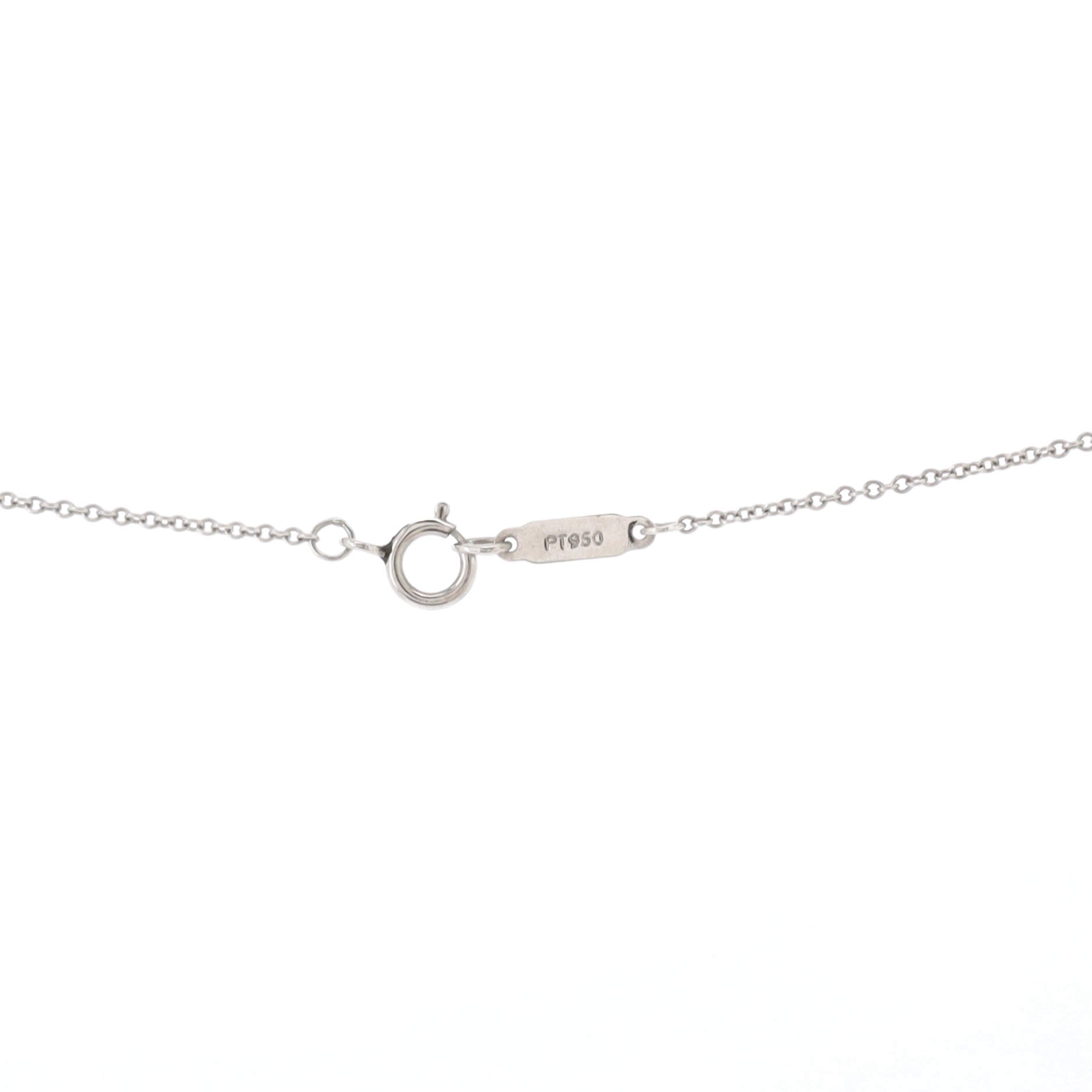 Circlet Pendant Necklace Platinum with Diamonds Long