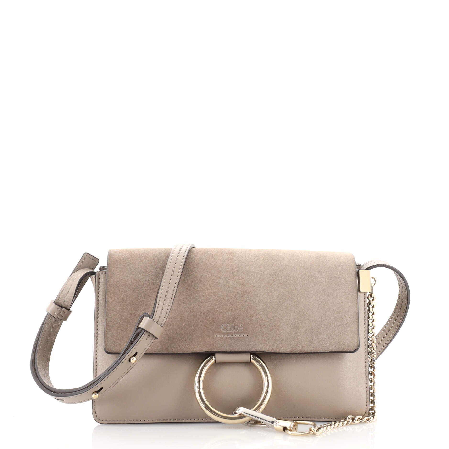 Faye Clutch Leather and Suede