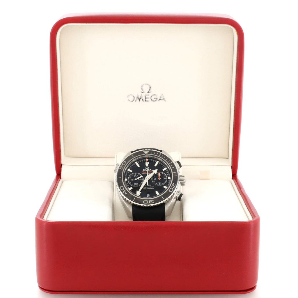 Seamaster Professional Planet Ocean 600M Co-Axial Chronometer Chronograph Automatic Watch Stainless Steel and Rubber 45.5